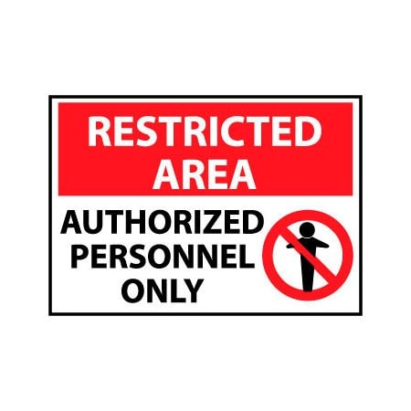 National Marker Co Restricted Area Aluminum - Authorized Personnel Only RA5AB